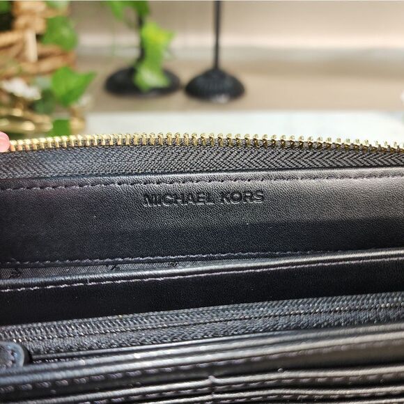 Michael Kors Black Wallet with Gold Accents - Picture 14 of 17
